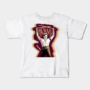 one piece zoro tv series Mackenyu graphic illustration design ironpalette Kids T-Shirt